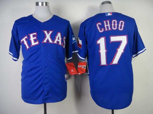 Men Texas Rangers #17 Cruz Blue MLB Jerseys